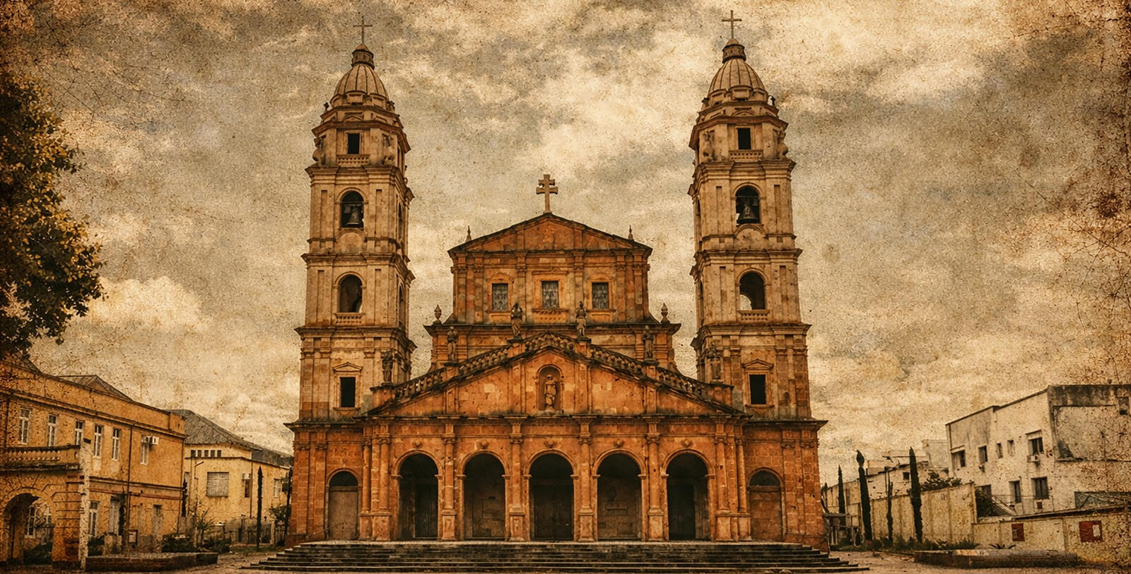 Paisagem de Santo Ângelo com a Catedral em destaque